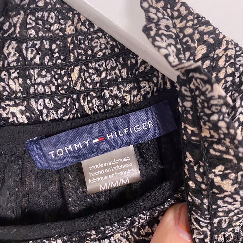 Tommy Hilfiger Paisley Print Smocked Blouse Medium - Picture 4 of 8